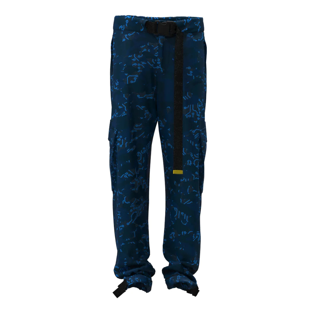 CARGO PANTS MENS ELECTRIC BLUE CAMOUFLAGE