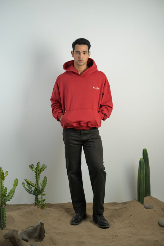 UNFOLD RED HOODIE