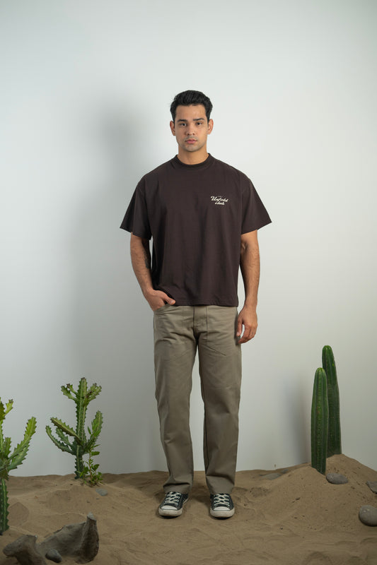 UNFOLD T-SHIRT BROWN