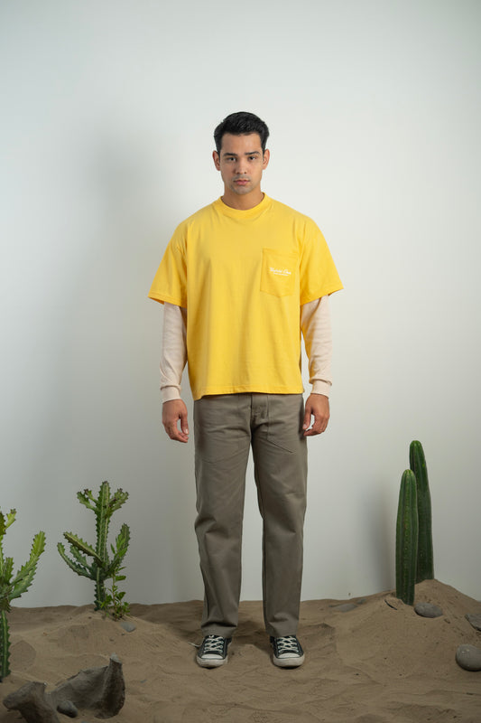 UNFOLD YELLOW LONG SLEEVE T-SHIRT