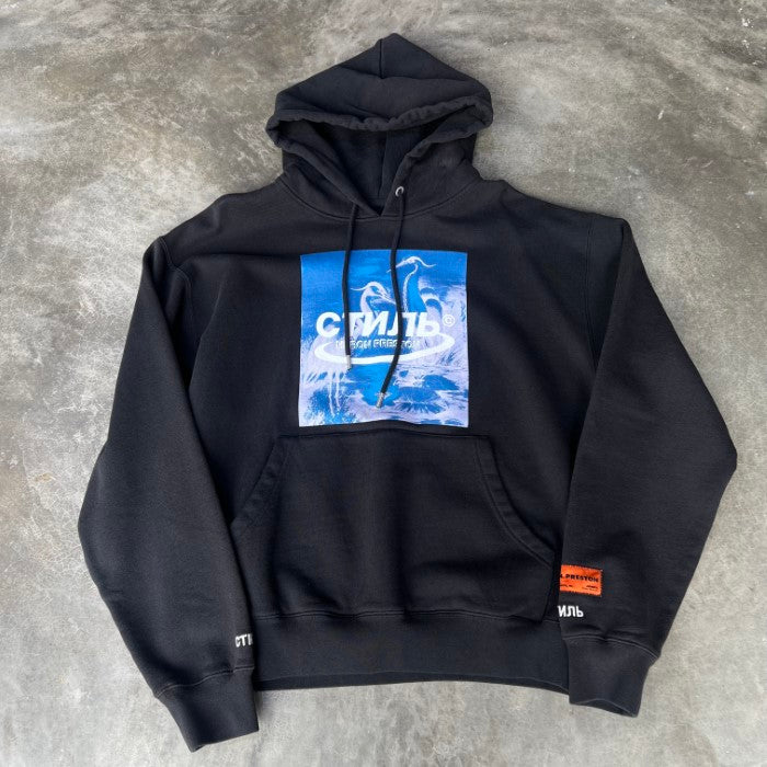 HERON PRESTON HOODIE HALO BLACK BLUE