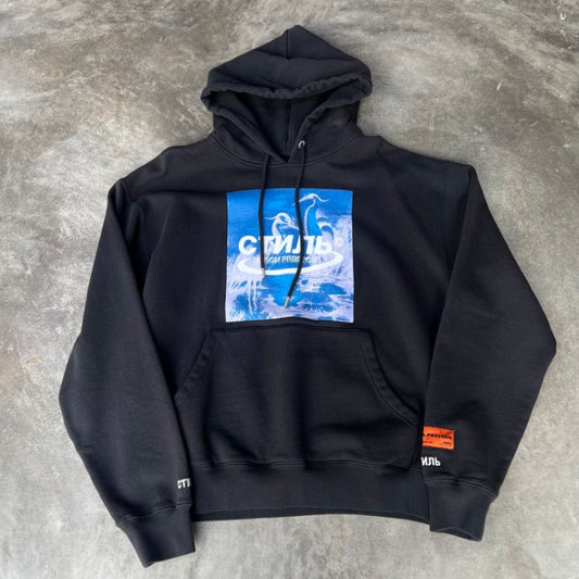 HERON PRESTON HOODIE HALO BLACK BLUE