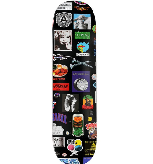 TABLA DE SKATE SUPREME STICKERS SS21 BLACK