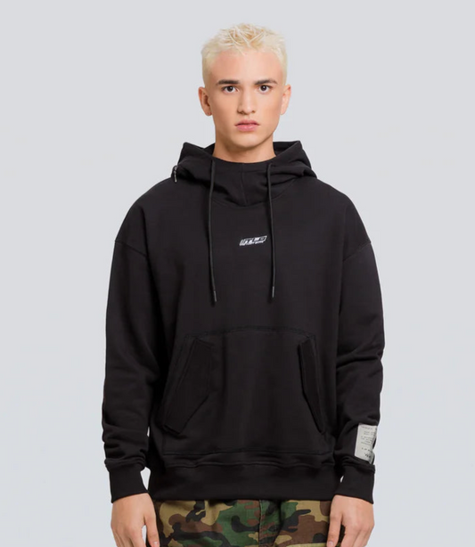 HOODIE CARGO REGULAR FIT - NEGRO