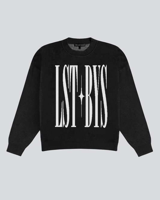 CREWNECK TEJIDO BOXY FIT NEGRO  - COSMO