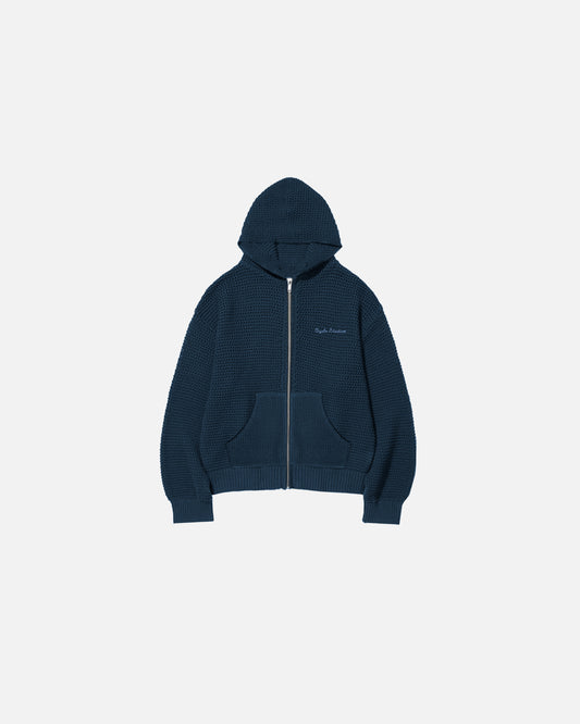 CYCLE BLUE KNIT ZIP HOODIE