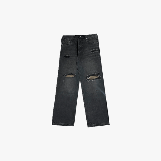 BRECH - DOUBLE DESTROYER BLACK DENIM